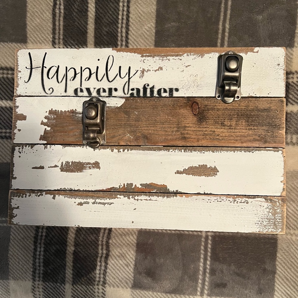 Happily forever picture sign